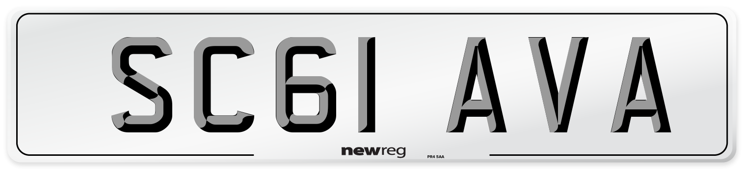 SC61 AVA Number Plate from New Reg
